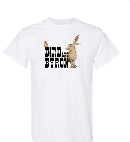 Bird and Byron White Logo T-Shirt Cardinal and Hare